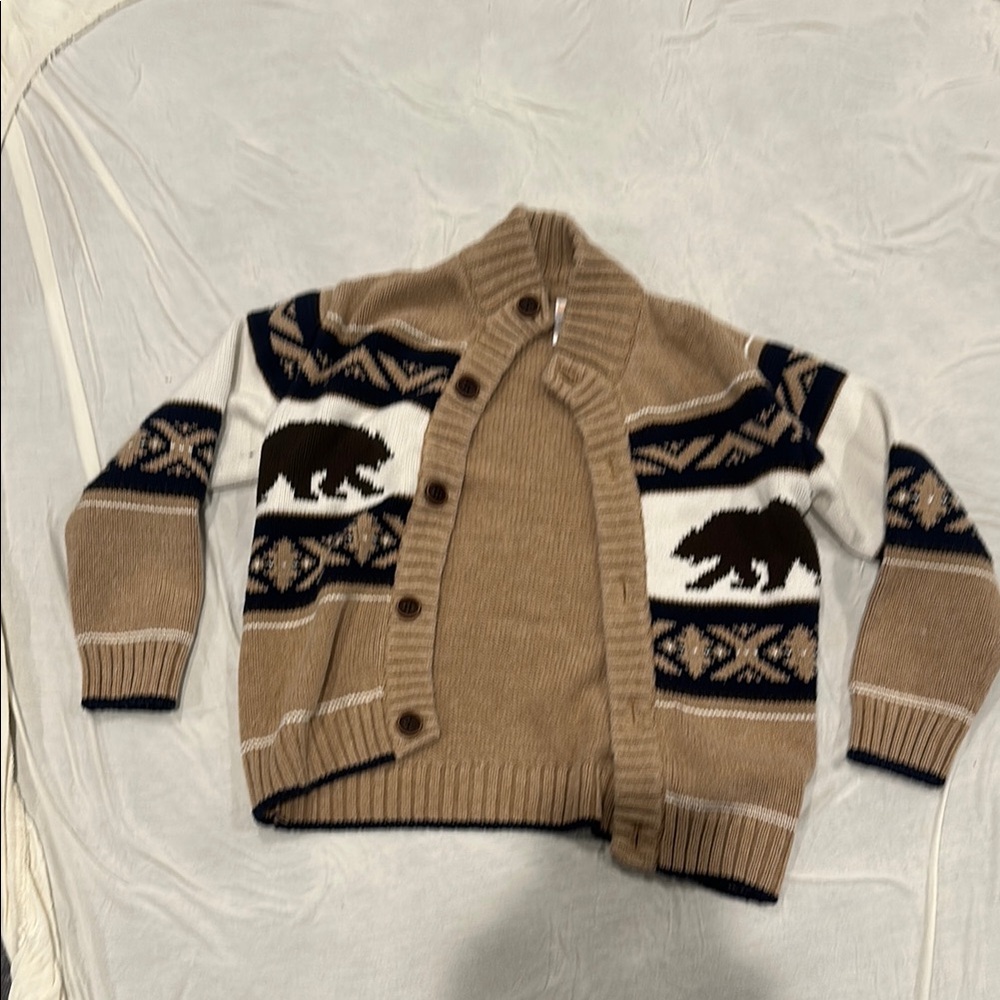 Gymboree Brown and Black Bear Pattern Jacket